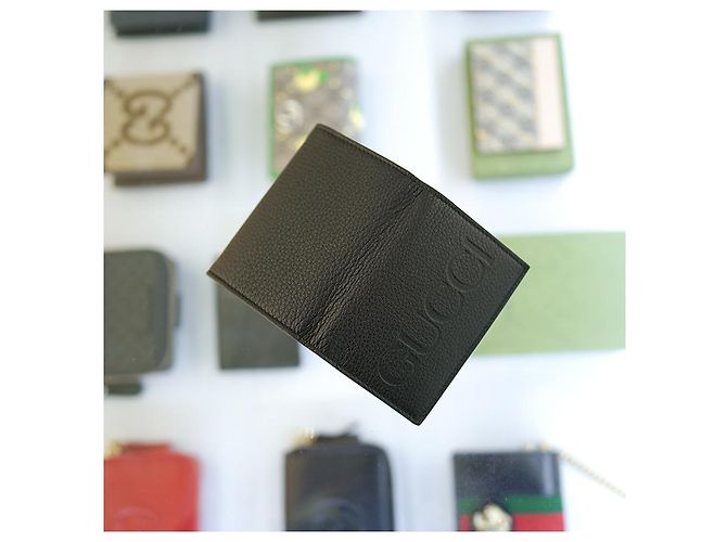 Gucci Visitenkartenhalter aus schwarzem Leder - Ansicht 7