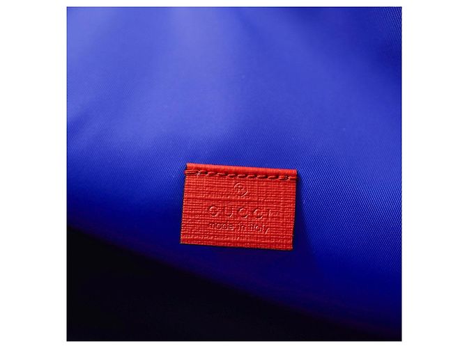 Gucci Tote Bag FACAV aus beschichtetem Canvas Blau - Ansicht 9