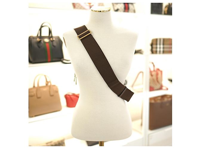 Gucci Borsa Mini Ophidia Sling in tessuto rivestito beige Marrone - vista 5