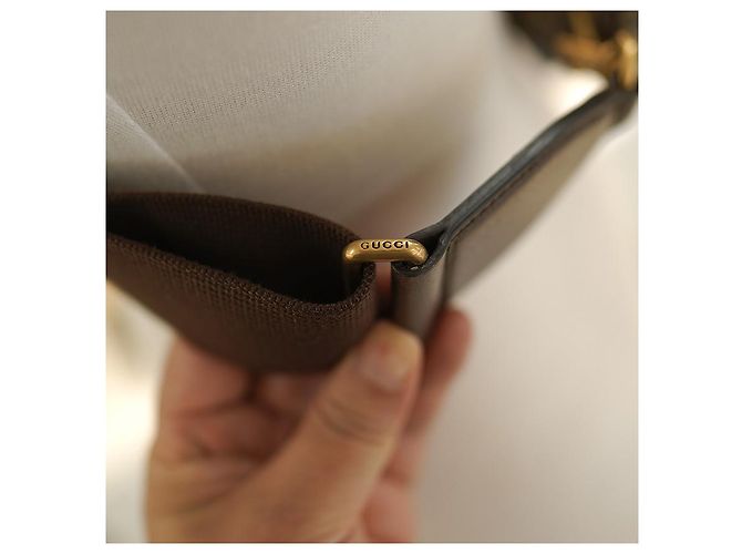 Gucci Borsa Mini Ophidia Sling in tessuto rivestito beige Marrone - vista 7