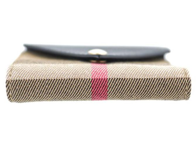 Burberry Lila schwarze Lederstoff Geldbörse - Ansicht 10