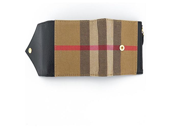 Burberry Lila schwarze Lederstoff Geldbörse - Ansicht 13
