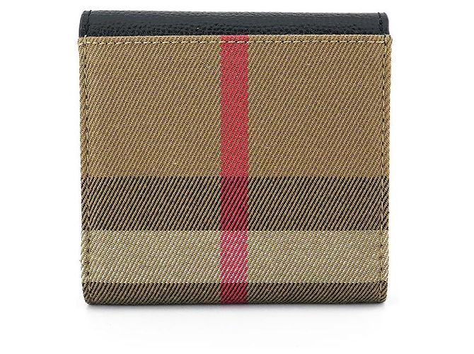 Burberry Lila schwarze Lederstoff Geldbörse - Ansicht 2