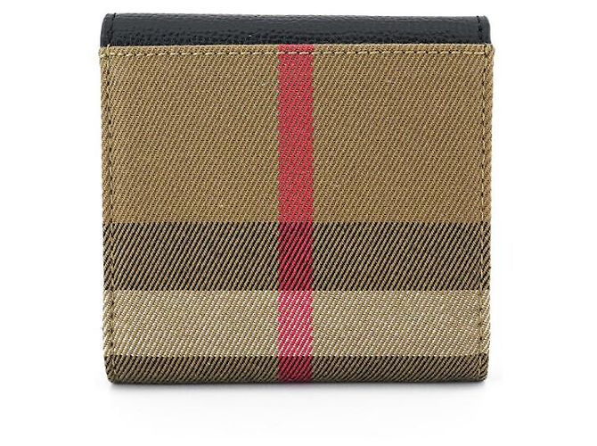 Burberry Lila schwarze Lederstoff Geldbörse - Ansicht 9