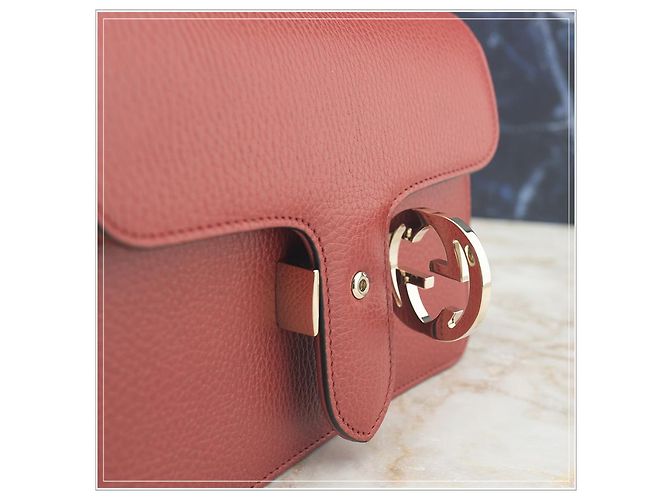 Gucci Borsa a spalla in pelle rossa con catena Rosso - vista 10