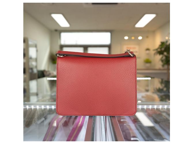 Gucci Borsa a spalla in pelle rossa con catena Rosso - vista 3