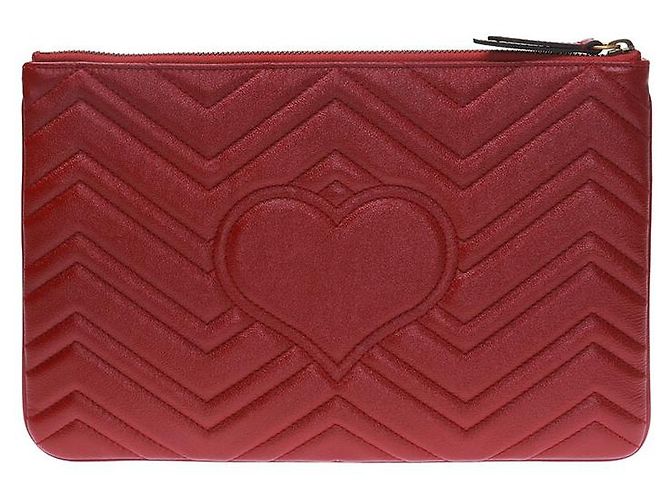 Gucci Clutch GG Marmont in tono oro D'oro - vista 5