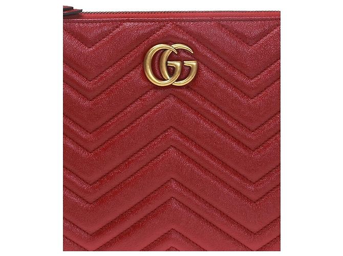 Gucci Clutch GG Marmont in tono oro D'oro - vista 6