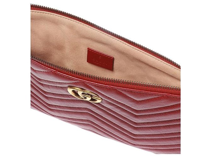 Gucci Clutch GG Marmont in tono oro D'oro - vista 7