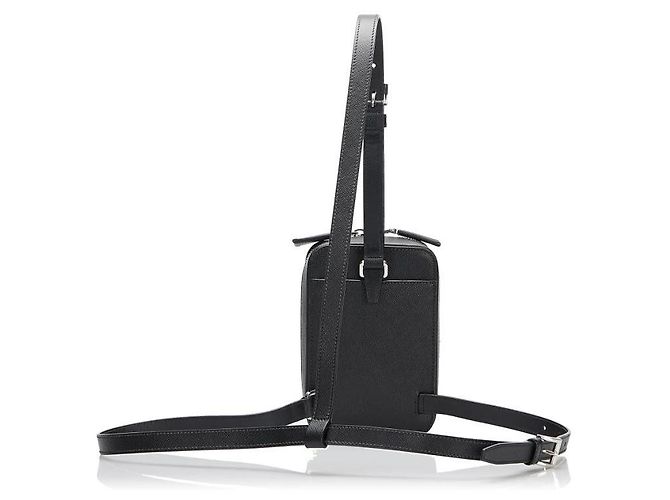 Prada Saffiano Vertikaltasche Schwarz - Ansicht 2