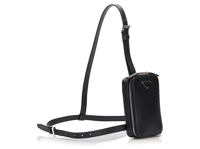 Prada Saffiano Vertikaltasche Schwarz - Ansicht 6