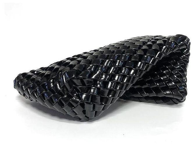 Bottega Veneta Borsa clutch strutturata da donna nera Nero - vista 3