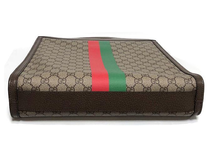 Gucci Tiger Print Two-Web Stripe Tote Bag Brown - view 2