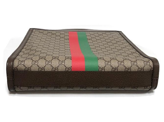 Gucci Tiger Print Two-Web Stripe Tote Bag Brown - view 7