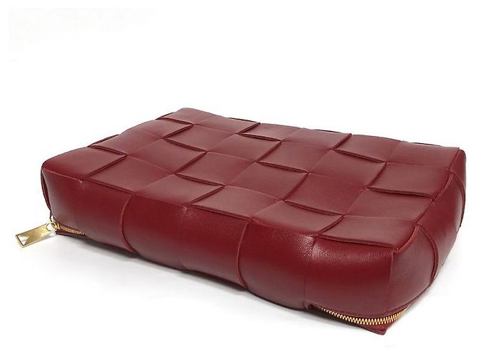 Bottega Veneta Clutch da Viaggio Rosso Scuro - vista 2