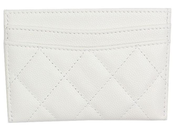 Chanel White Soft Caviar Card Holder - view 2