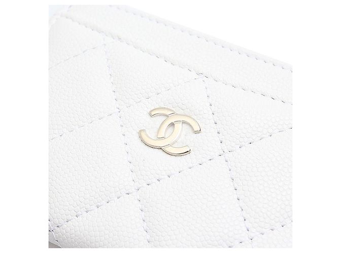 Chanel White Soft Caviar Card Holder - view 5