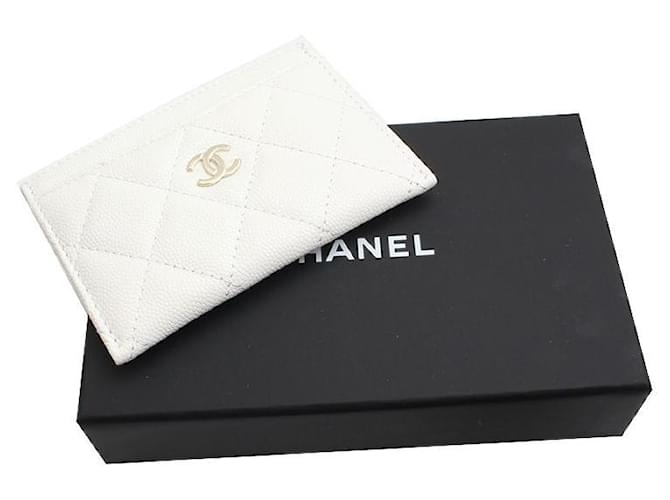 Chanel White Soft Caviar Card Holder - view 6