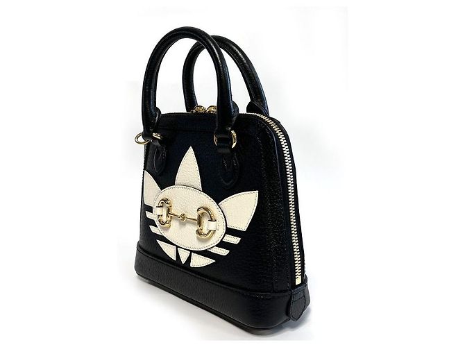 Gucci Adidas Horsebit Schultertasche mit Obergriff Schwarz - Ansicht 2