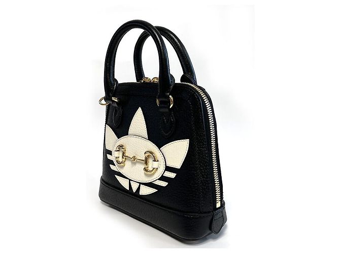 Gucci Adidas Horsebit Schultertasche mit Obergriff Schwarz - Ansicht 6