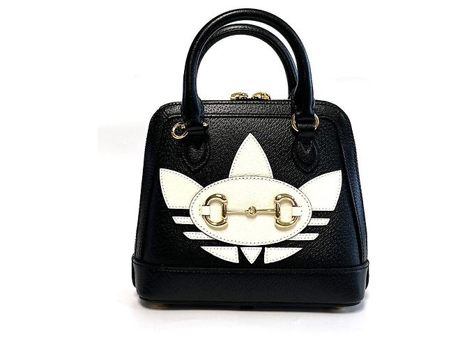 Gucci Adidas Horsebit Schultertasche mit Obergriff Schwarz - Ansicht 7