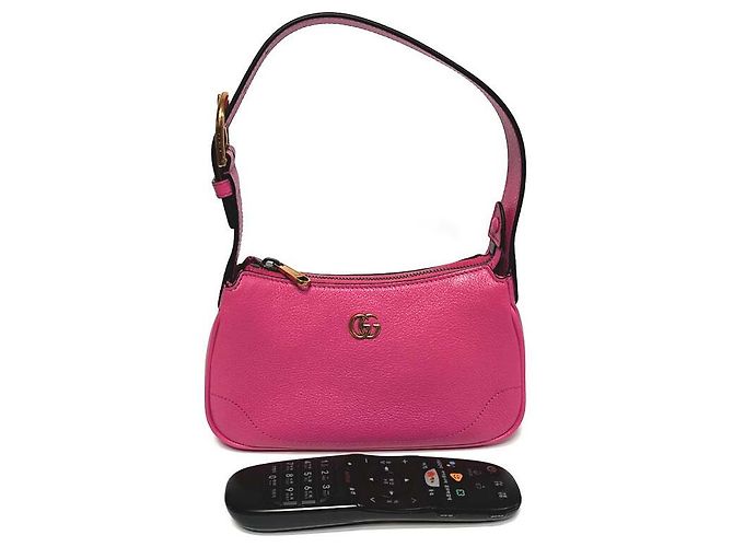 Gucci Borsa a spalla mini Aphrodite GG in pelle rosa - vista 11