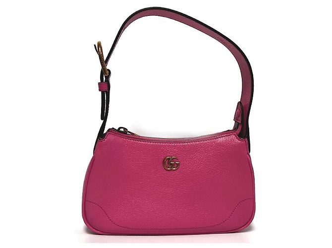 Gucci Borsa a spalla mini Aphrodite GG in pelle rosa - vista 5