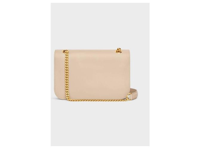 Céline Borsa media in pelle di vitello lucida Bianco - vista 5