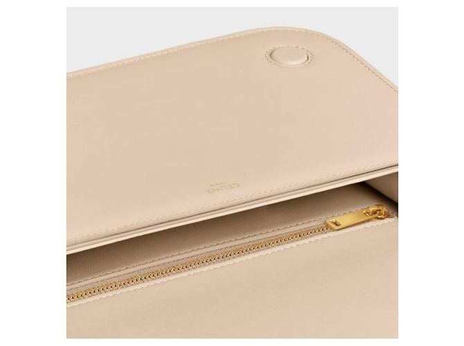 Céline Borsa media in pelle di vitello lucida Bianco - vista 6