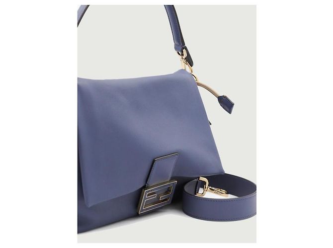 Fendi Medium Napa-Leder Baguette-Tasche Blau - Ansicht 6