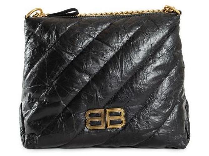 Balenciaga Borsa hobo piccola trapuntata nera - vista 4