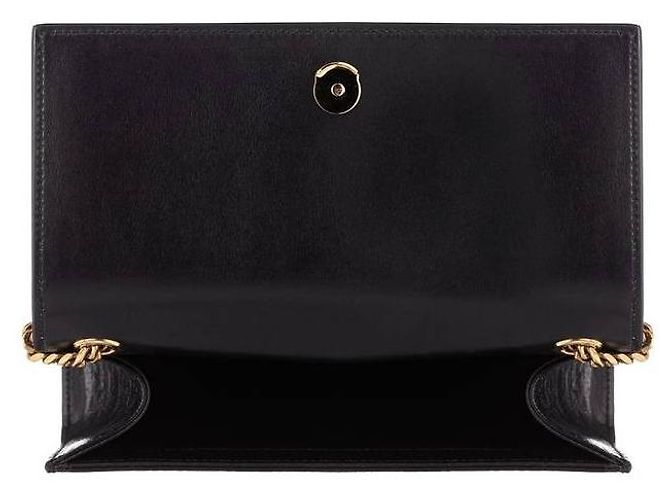 Saint Laurent Bolso Kate Small de cuero brillante Negro - vista 9