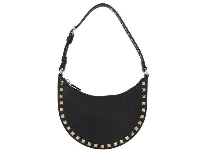 Valentino Sac hobo mini Rockstud en cuir de veau grainé - vue 4