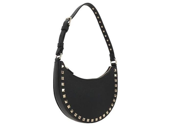 Valentino Sac hobo mini Rockstud en cuir de veau grainé - vue 5