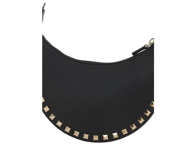 Valentino Sac hobo mini Rockstud en cuir de veau grainé - vue 7