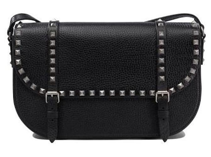Valentino Borsa Messenger Grande Rockstud Nero - vista 4