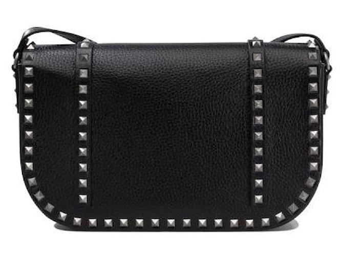 Valentino Borsa Messenger Grande Rockstud Nero - vista 6