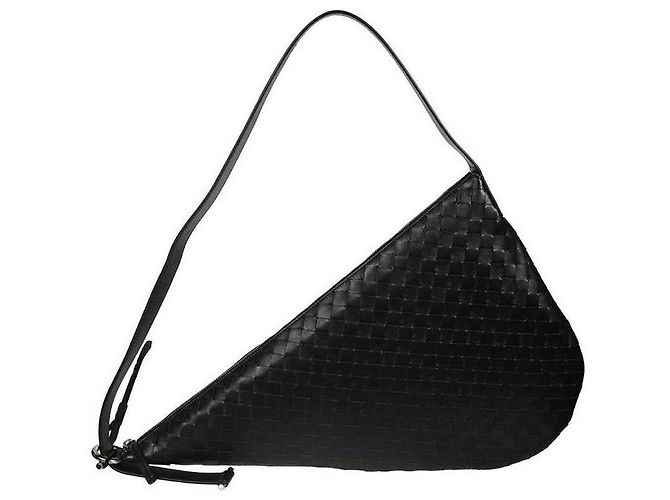 Bottega Veneta Borsa a tracolla Intrecciato Burgle Nero - vista 4