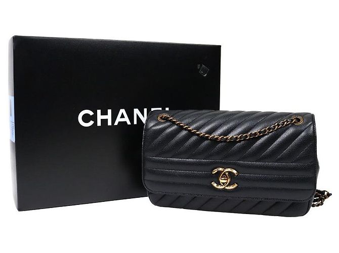 Chanel Borsa a spalla con catena diagonale nera Nero - vista 5