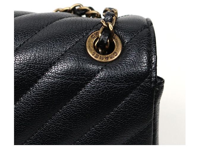 Chanel Borsa a spalla con catena diagonale nera Nero - vista 7