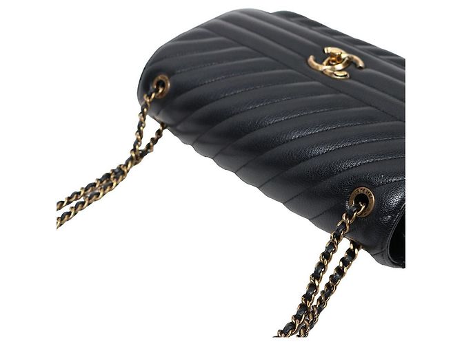 Chanel Borsa a spalla con catena diagonale nera Nero - vista 8
