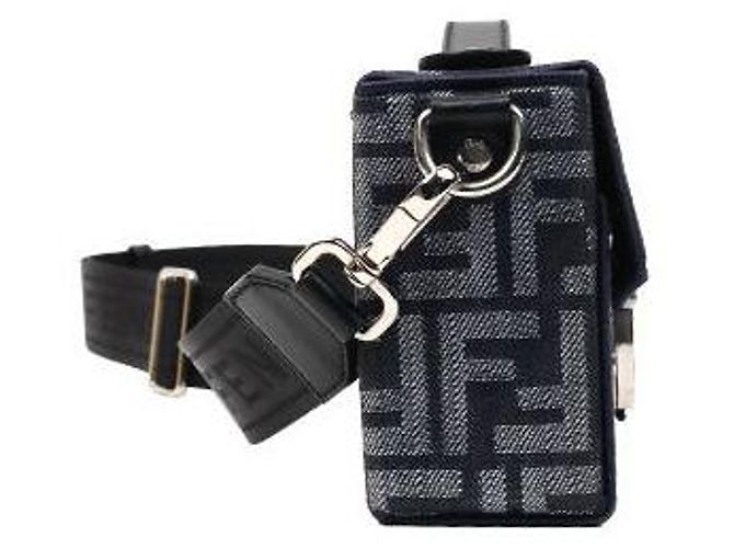 Fendi Borsa a tracolla Baguette Trunk Juka Nera Nero - vista 2