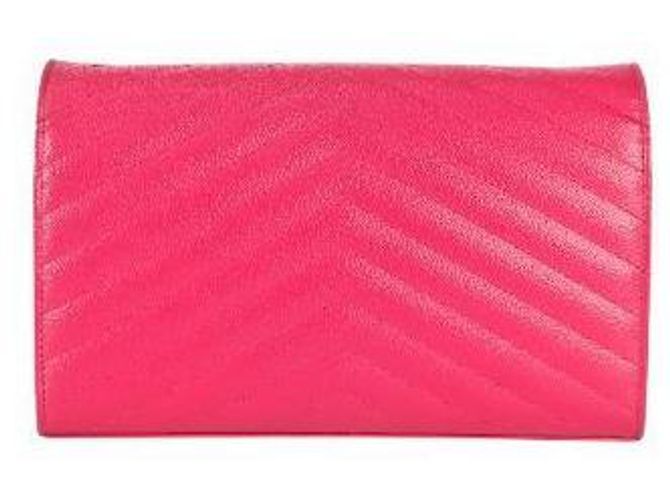Saint Laurent Borsa a tracolla WOC in pelle rosa - vista 3