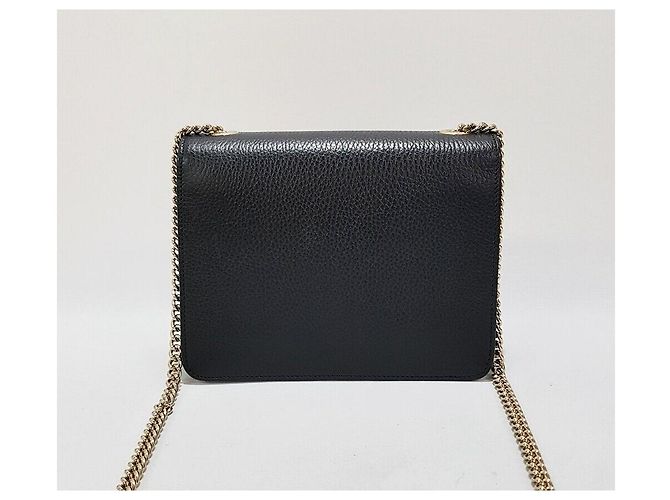 Gucci Piccola borsa a spalla con catena intrecciata Nero - vista 4