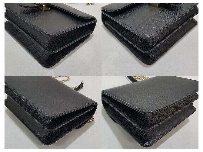Gucci Piccola borsa a spalla con catena intrecciata Nero - vista 7
