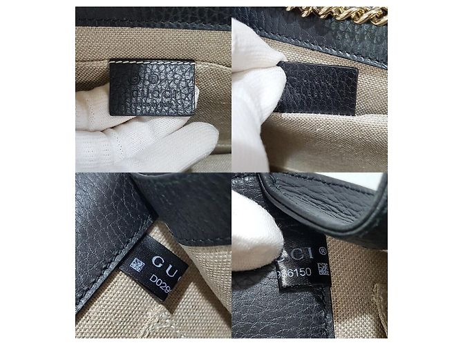 Gucci Piccola borsa a spalla con catena intrecciata Nero - vista 9