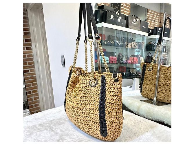 Gucci Borsa a spalla con catena Raffia Marmont oro beige Marrone - vista 6