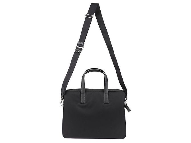 Prada Borsa porta documenti in nylon Nero - vista 5