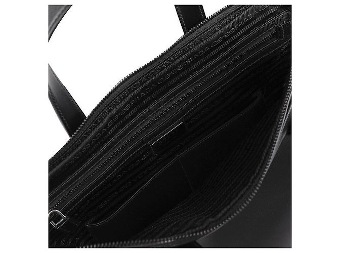 Prada Borsa porta documenti in nylon Nero - vista 8