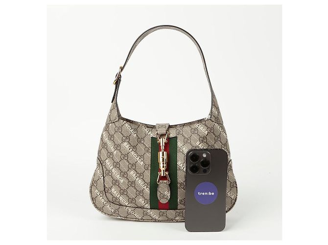 Gucci Jackie Small Hobo Shoulder Bag Brown - view 7